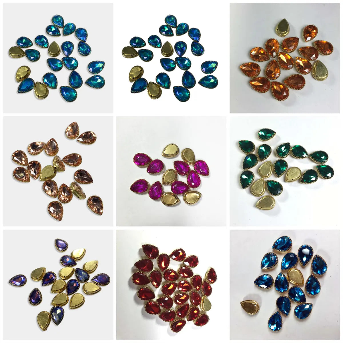 Kundan Clip Stone 14MMx10MM Drop or Thilagam Shape (1 Piece)
