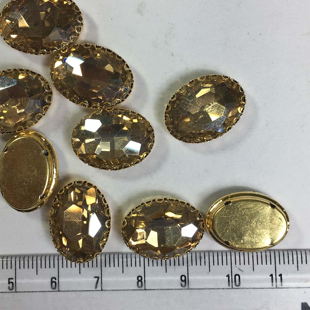 Kundan Clip Stone 18MMx14MM Oval Shape (1Piece)