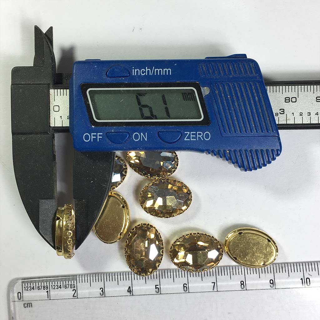 Kundan Clip Stone 18MMx14MM Oval Shape (1Piece)