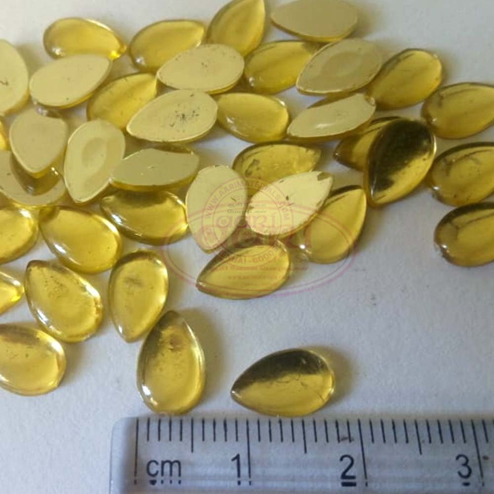 Kundan Stone Drop/Thilak Shape Smooth (10mm X 6mm) Color Gold
