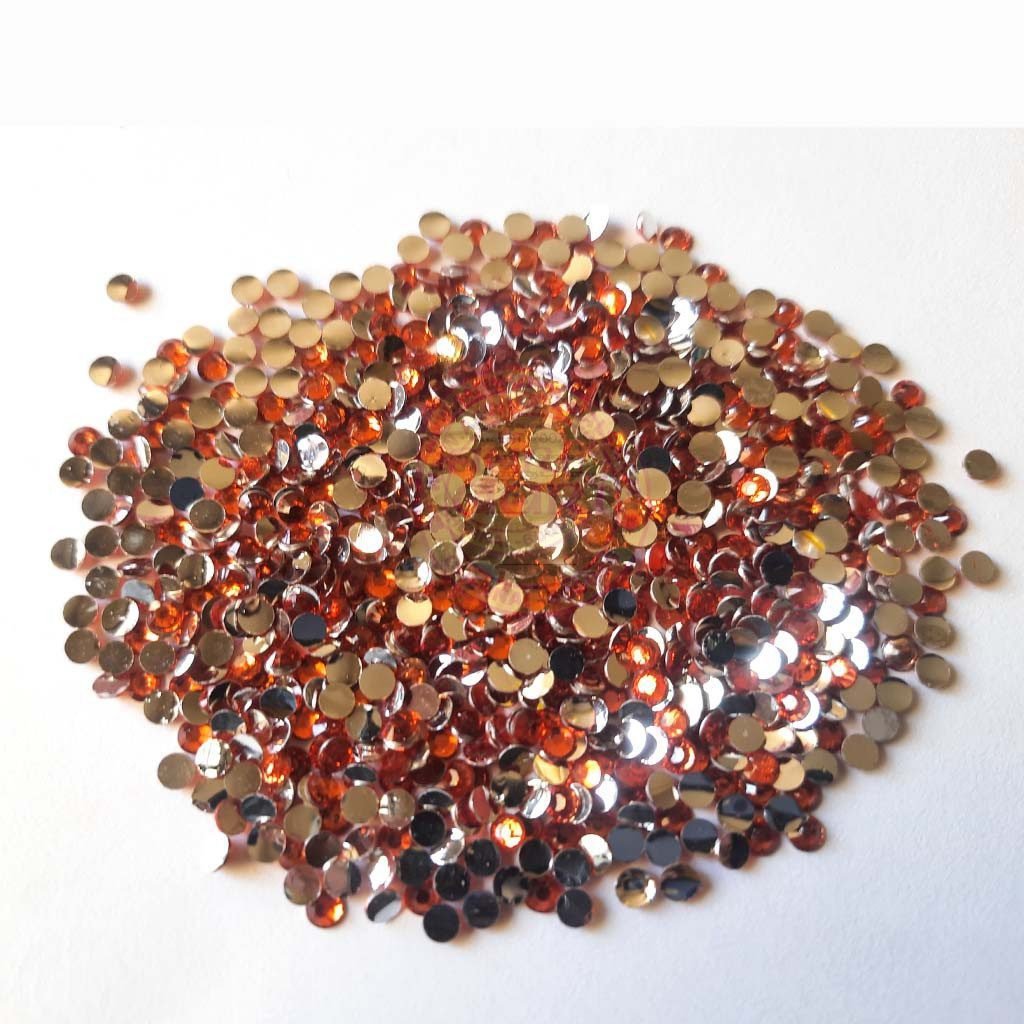 Kundan Stones Round Shape (4mm) crystal cut edges 10grams