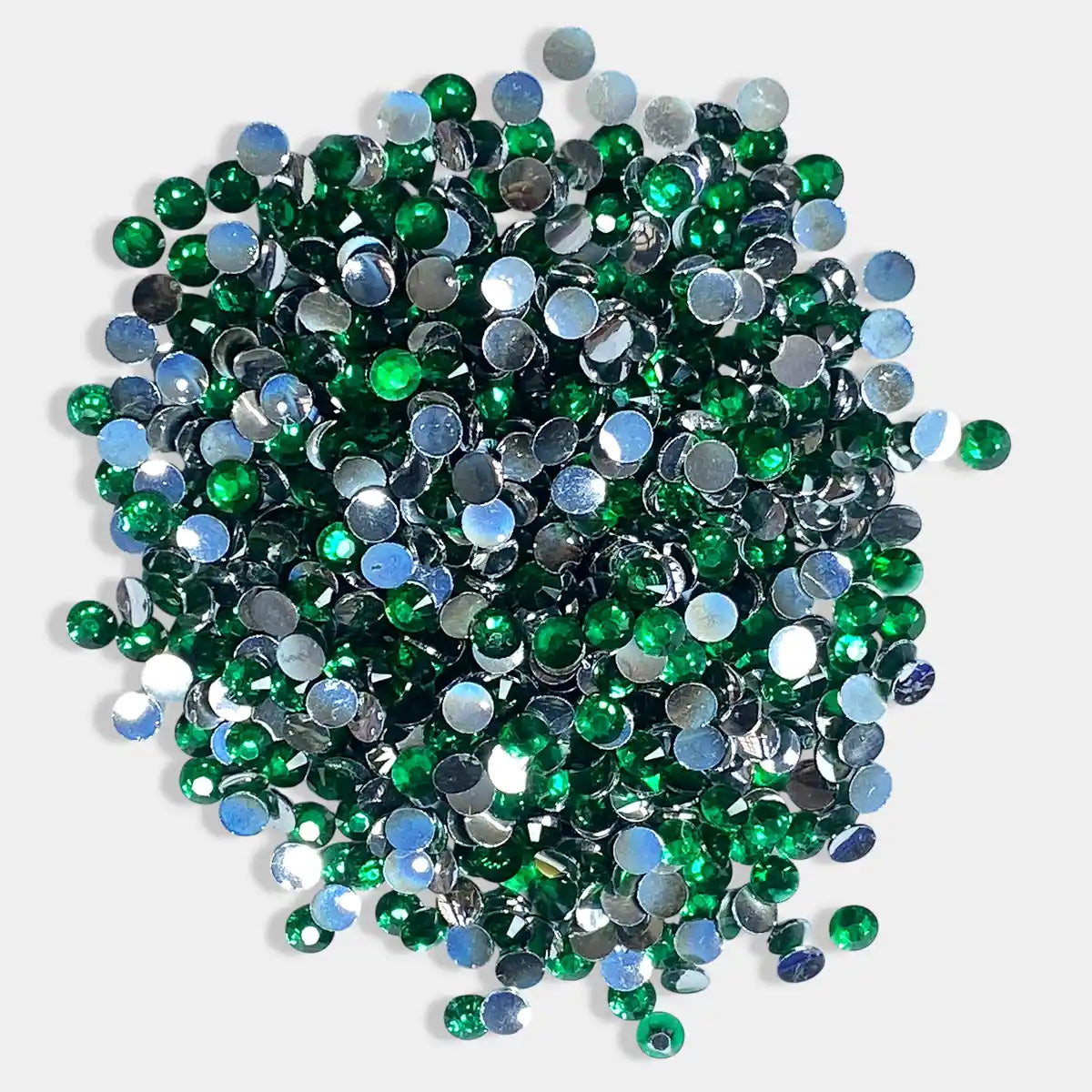 Kundan Stone Round Shape 5mm Green Color (10grams)