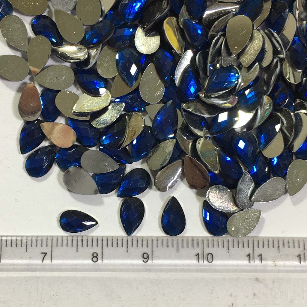 Kundan Stone Thilak  or Teardrop Shape 8X5mm Blue Color (10grams)