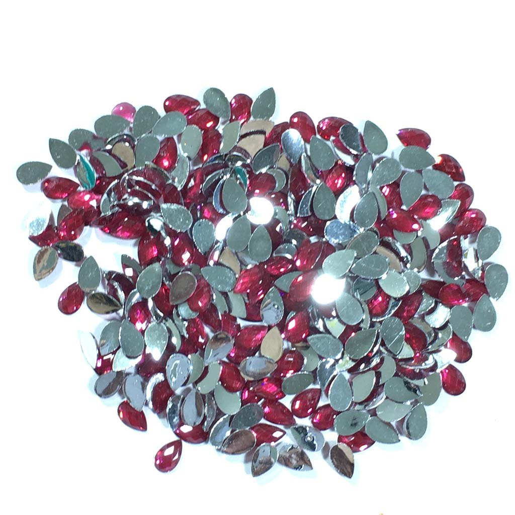 Kundan Stone Thilak  or Teardrop Shape 8X5mm Rose Color (10grams)