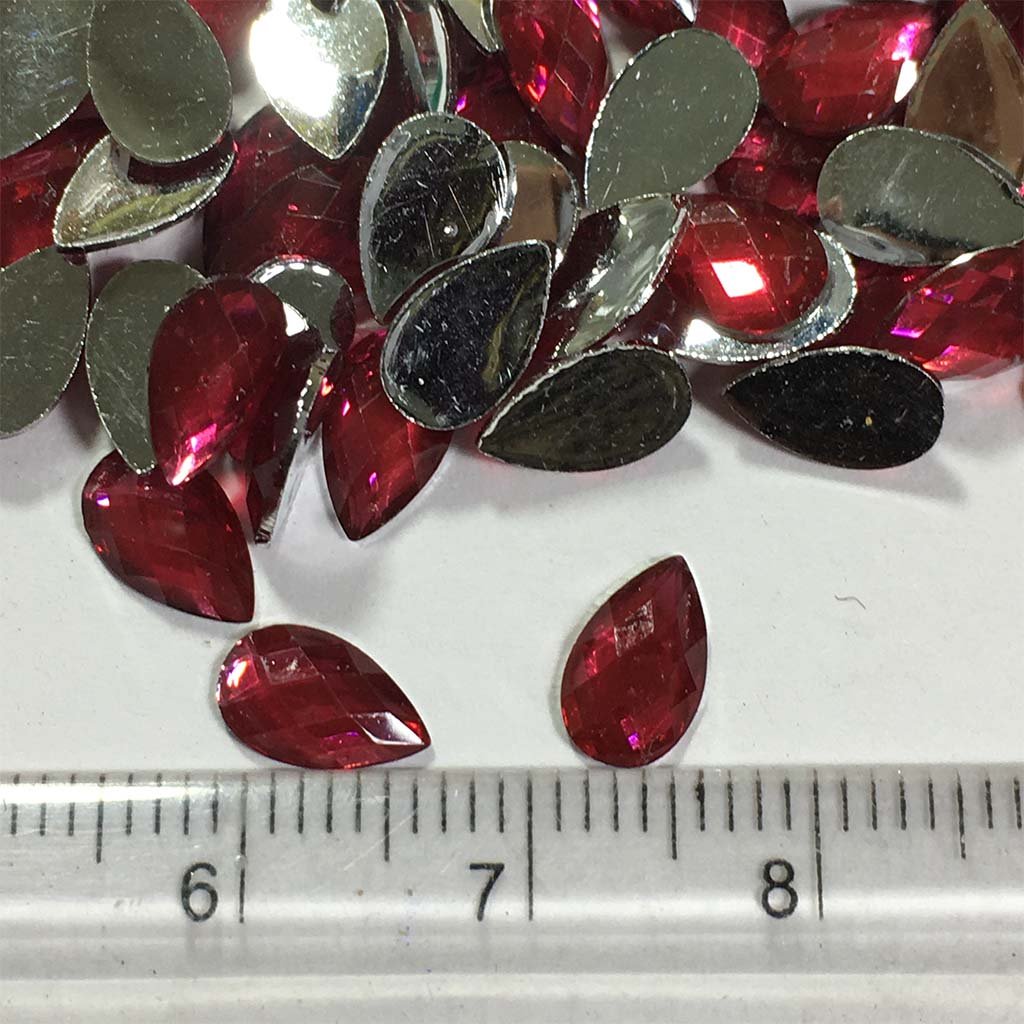 Kundan Stone Thilak  or Teardrop Shape 8X5mm Rose Color (10grams)
