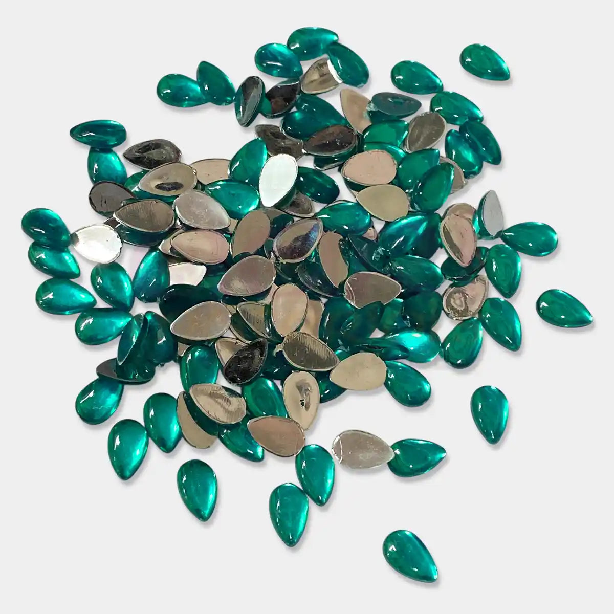 Kundan Stone Drop Shape Smooth 10mm X 6mm (10 Grams)