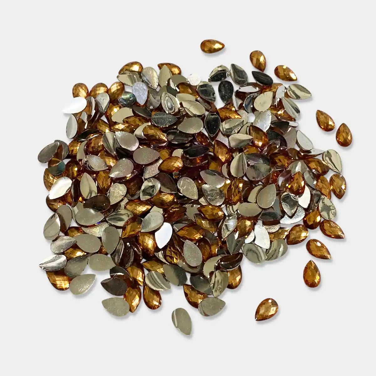 Kundan Stone Thilak or Teardrop Shape 8X5mm Copper Color (10grams)