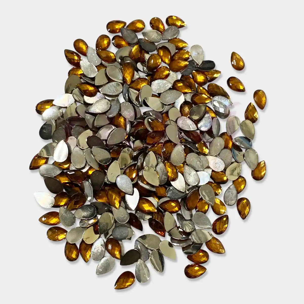 Kundan Stone Thilak or Teardrop Shape 8X5mm Honey Gold Color (10grams)
