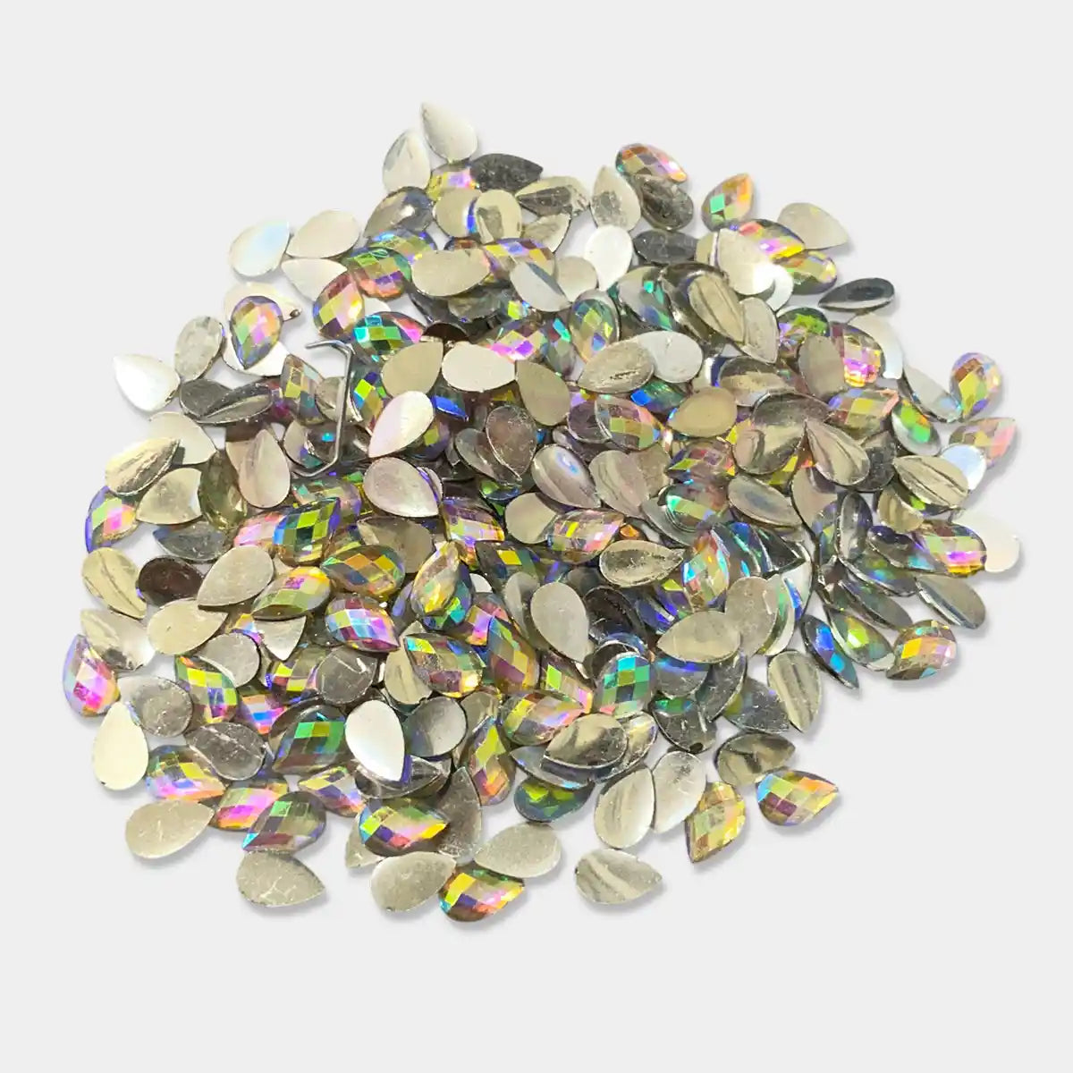 Kundan Stone Thilak or Teardrop Shape 8X5mm Rainbow Color (10grams)