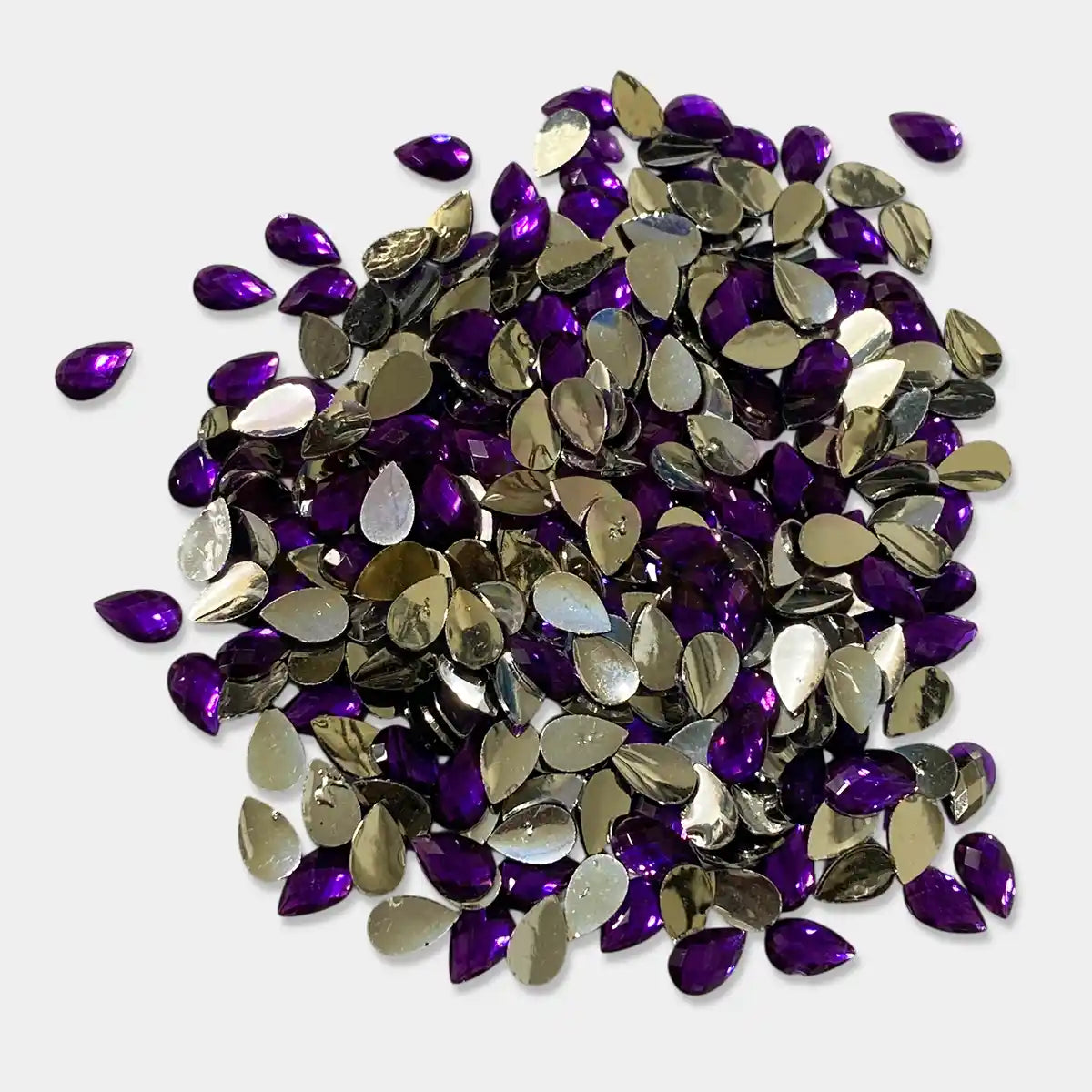 Kundan Stone Thilak or Teardrop Shape 8X5mm Violet Color (10grams)