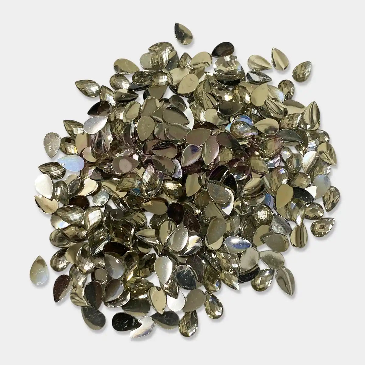 Kundan Stone Thilak or Teardrop Shape 8X5mm White Color (10grams)