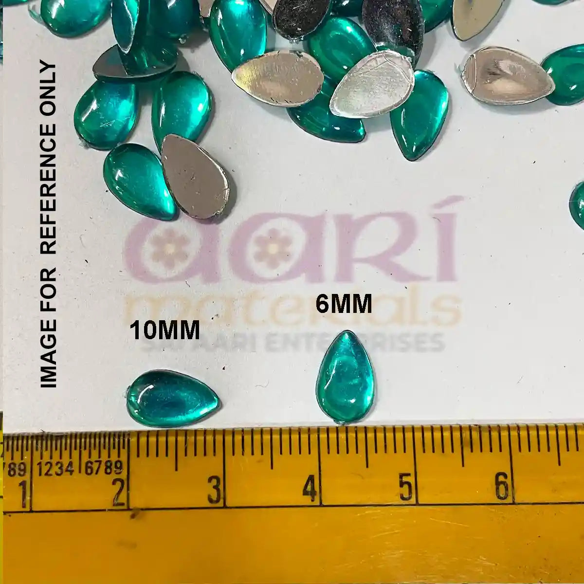 Kundan Stone Drop or Thilak  Shape Smooth 10mm X 6mm (10 Grams)