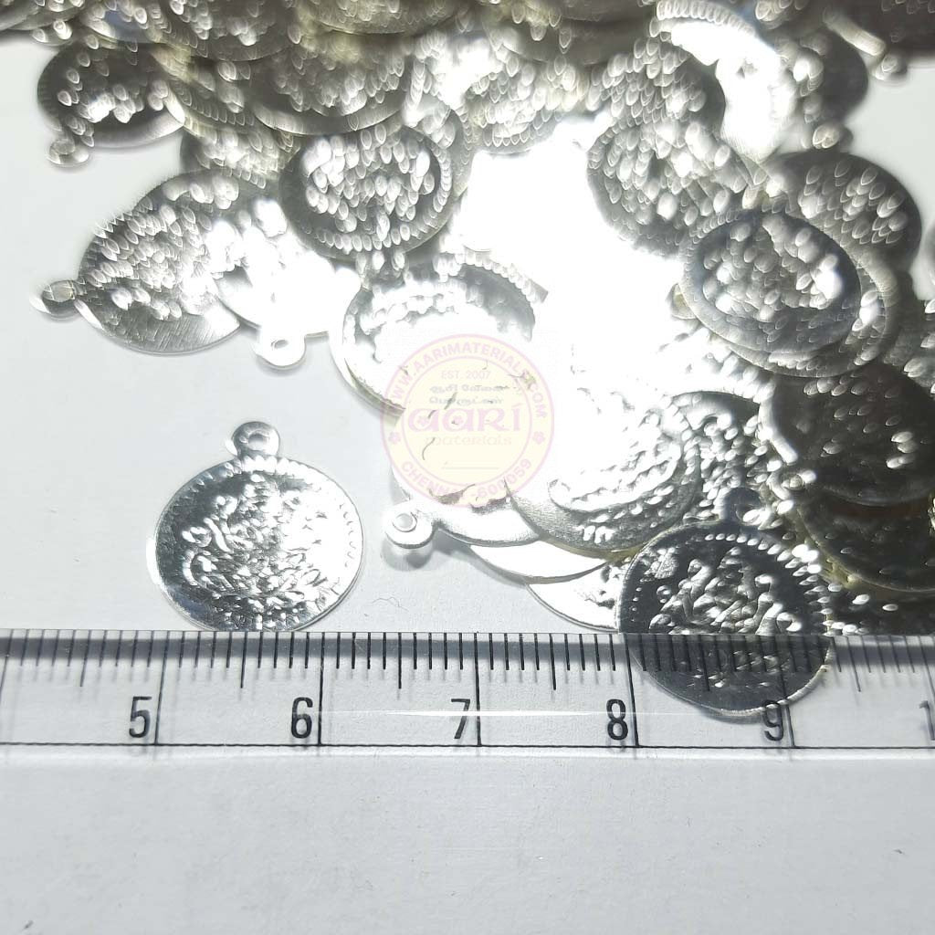 Lakshmi Coin/kasu for Aari Work- Silver Color 10grams