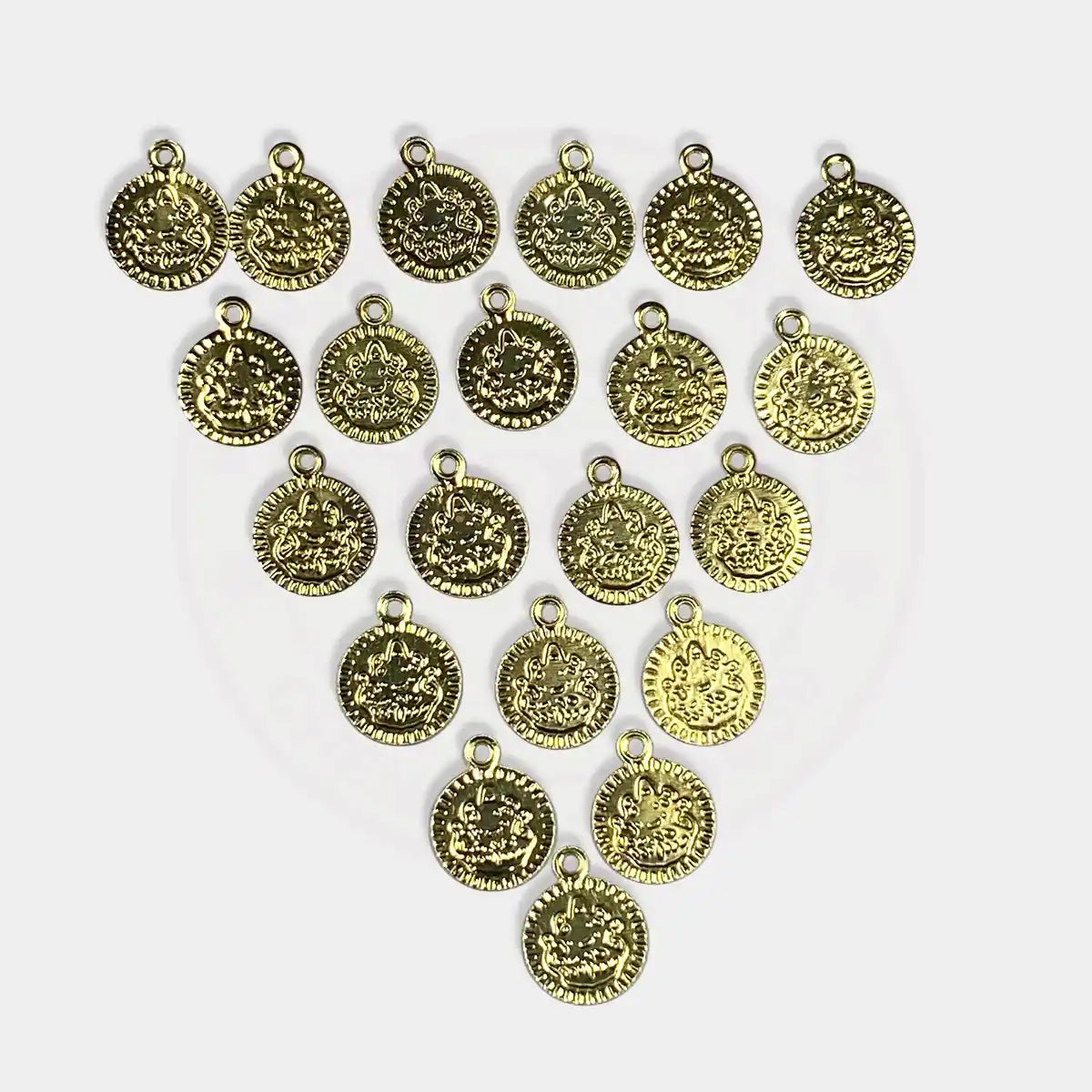 Lakshmi Coin for Aari Work - Small Size (10mm) Gold - Pack of 10 grams