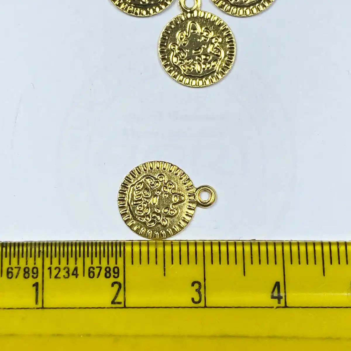 Lakshmi Coin for Aari Work - Small Size (10mm) Gold - Pack of 10 grams