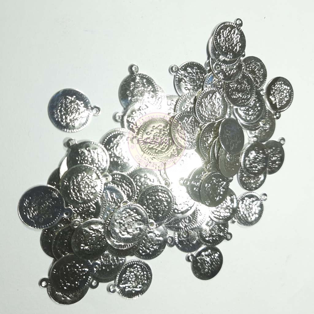 Lakshmi Coin/kasu for Aari Work- Silver Color 10grams