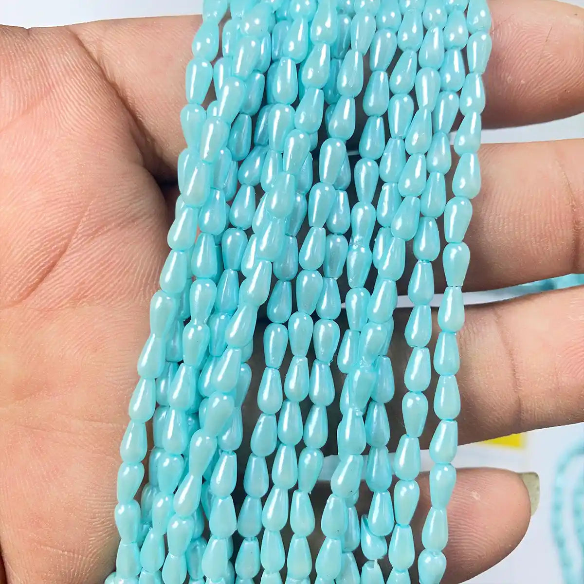 Drop Shape or Wheat Beads 4MM Colored