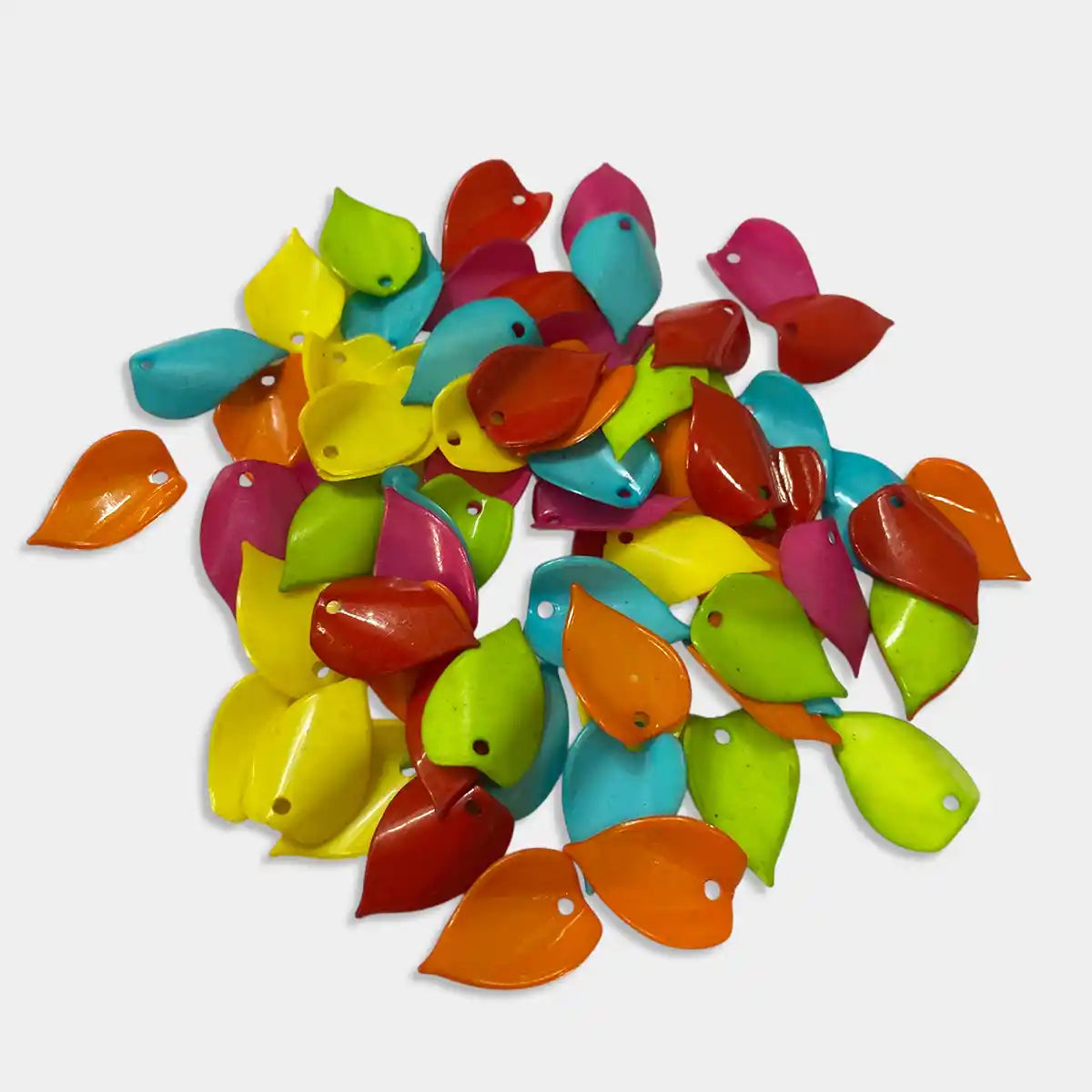 Leaf Shape Petal Beads with Mixed Color for Brooch Making Pack of 10 grams