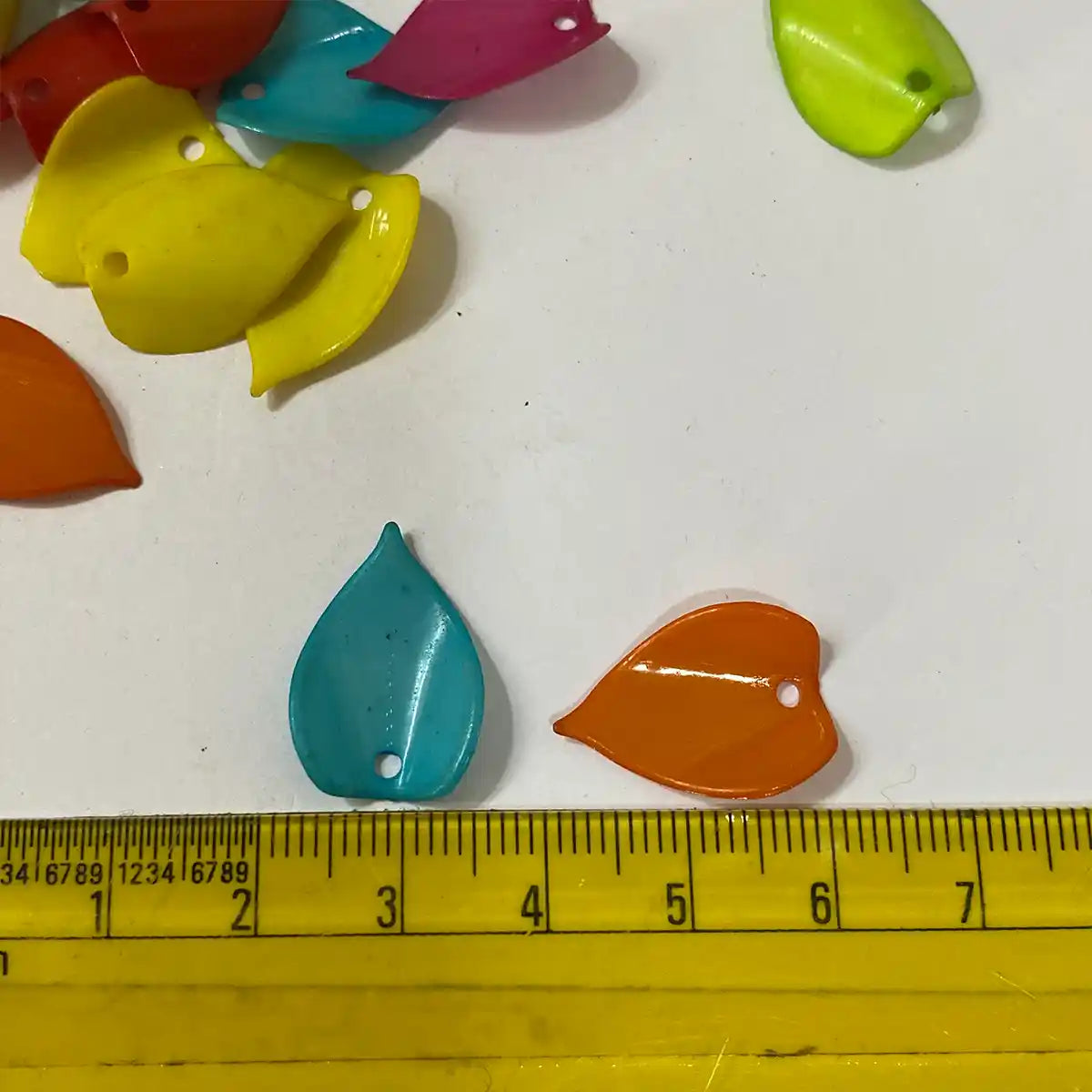 Leaf Shape Petal Beads with Mixed Color for Brooch Making Pack of 10 grams