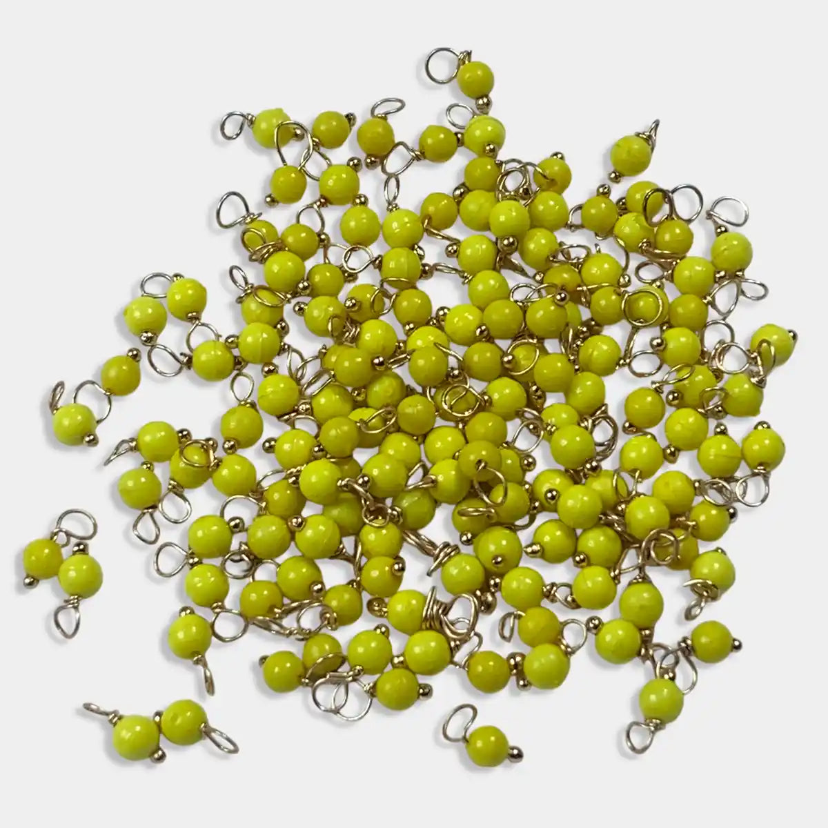 Light Yellow Color Pearl Loreal Beads 4mm (10grams)