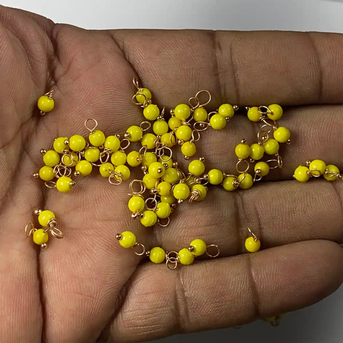 Light Yellow Color Pearl Loreal Beads 4mm (10grams)