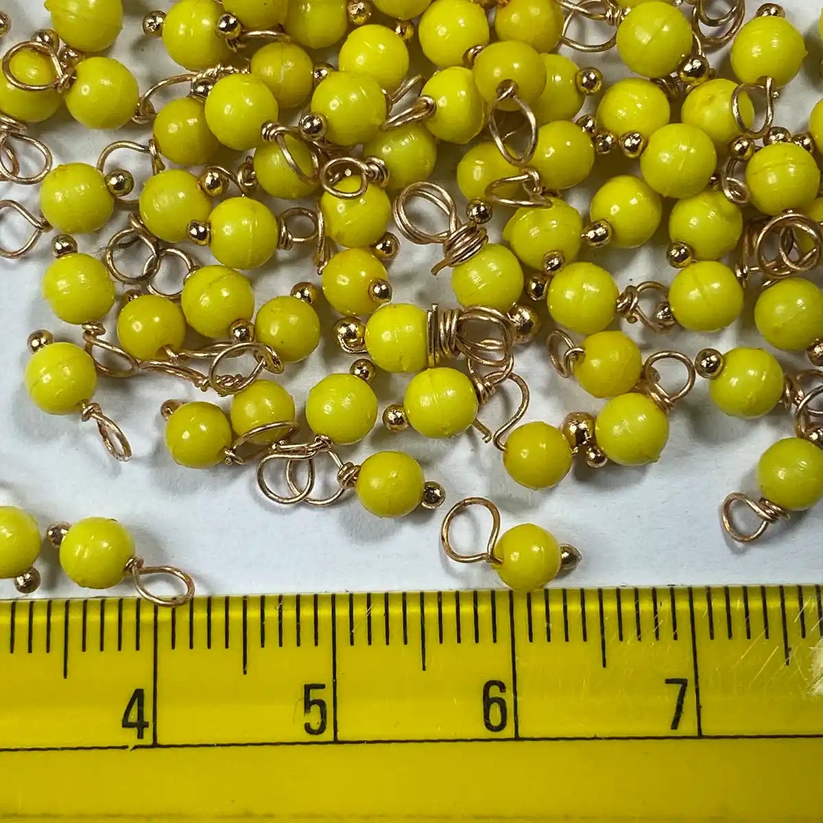 Light Yellow Color Pearl Loreal Beads 4mm (10grams)