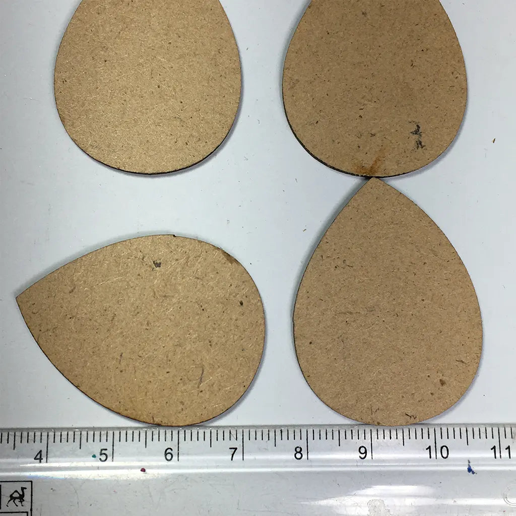 MDF Board Jewelry Making Drop or Leaf Shape 5Pcs