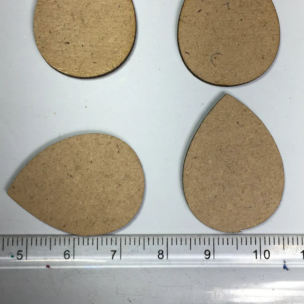 MDF Board Jewelry Making Drop or Leaf Shape 5Pcs