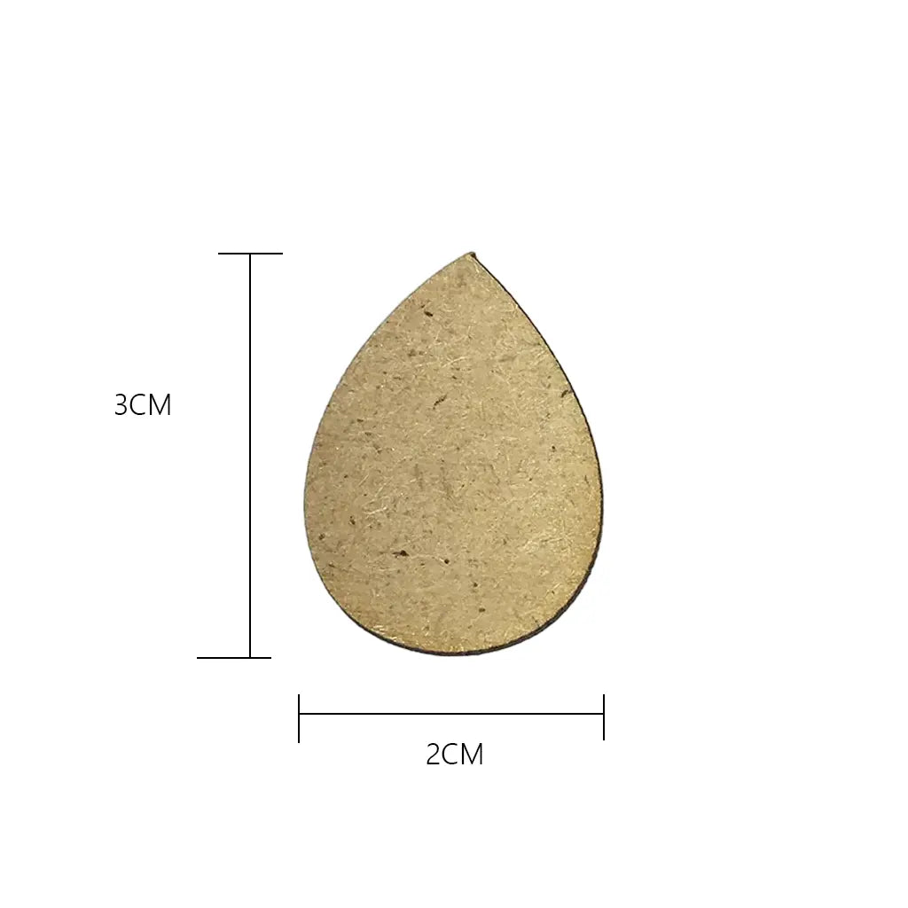 MDF Board Jewelry Making Drop or Leaf Shape 5Pcs