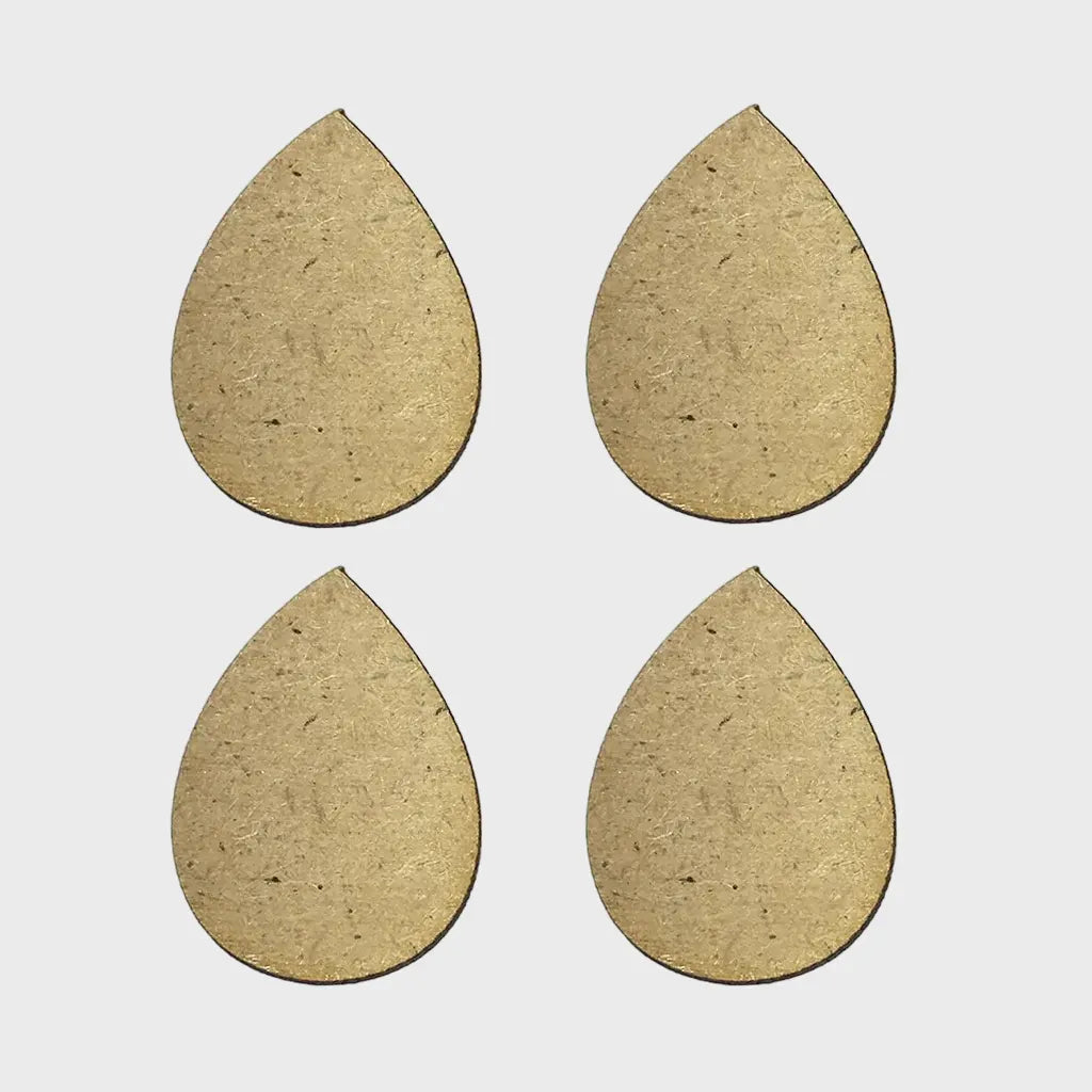 MDF Board Jewelry Making Drop or Leaf Shape 5Pcs