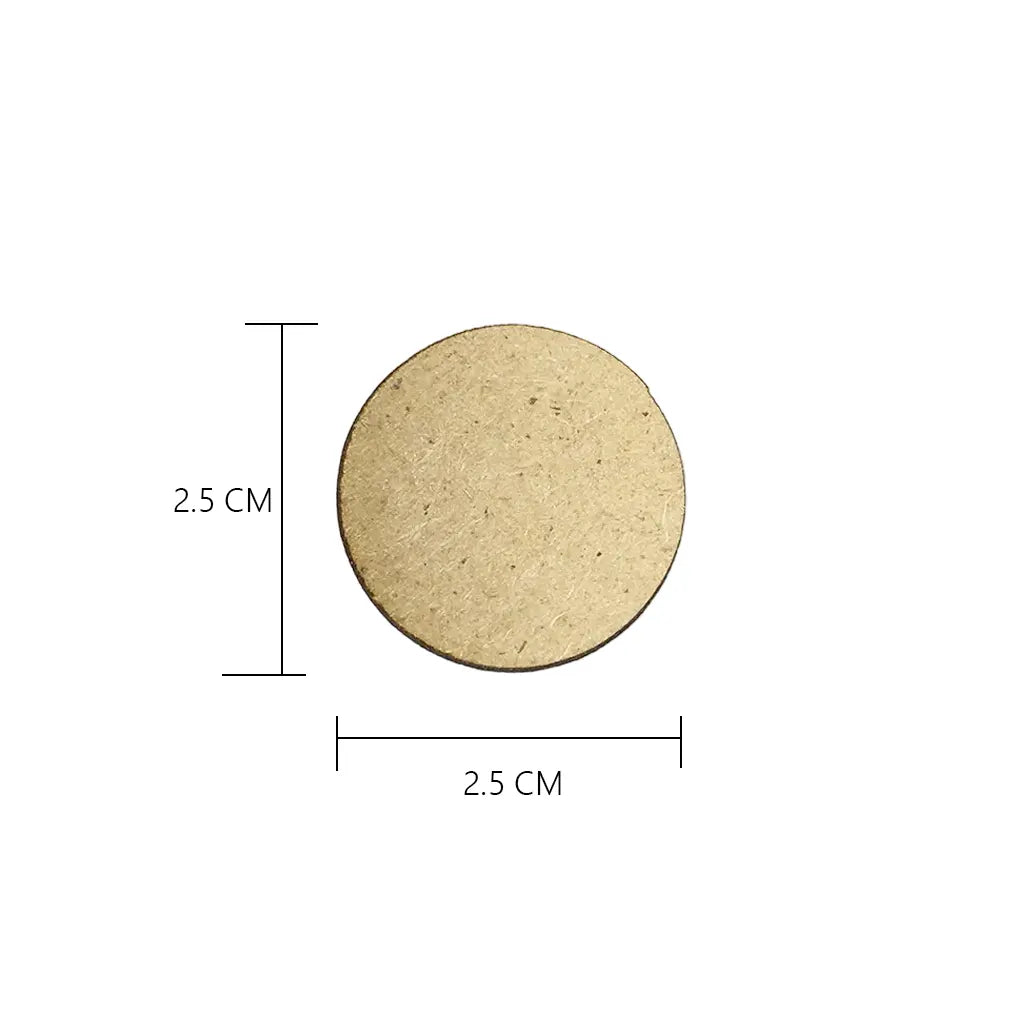 MDF Board Jewelry Making Round Shape 5Pcs