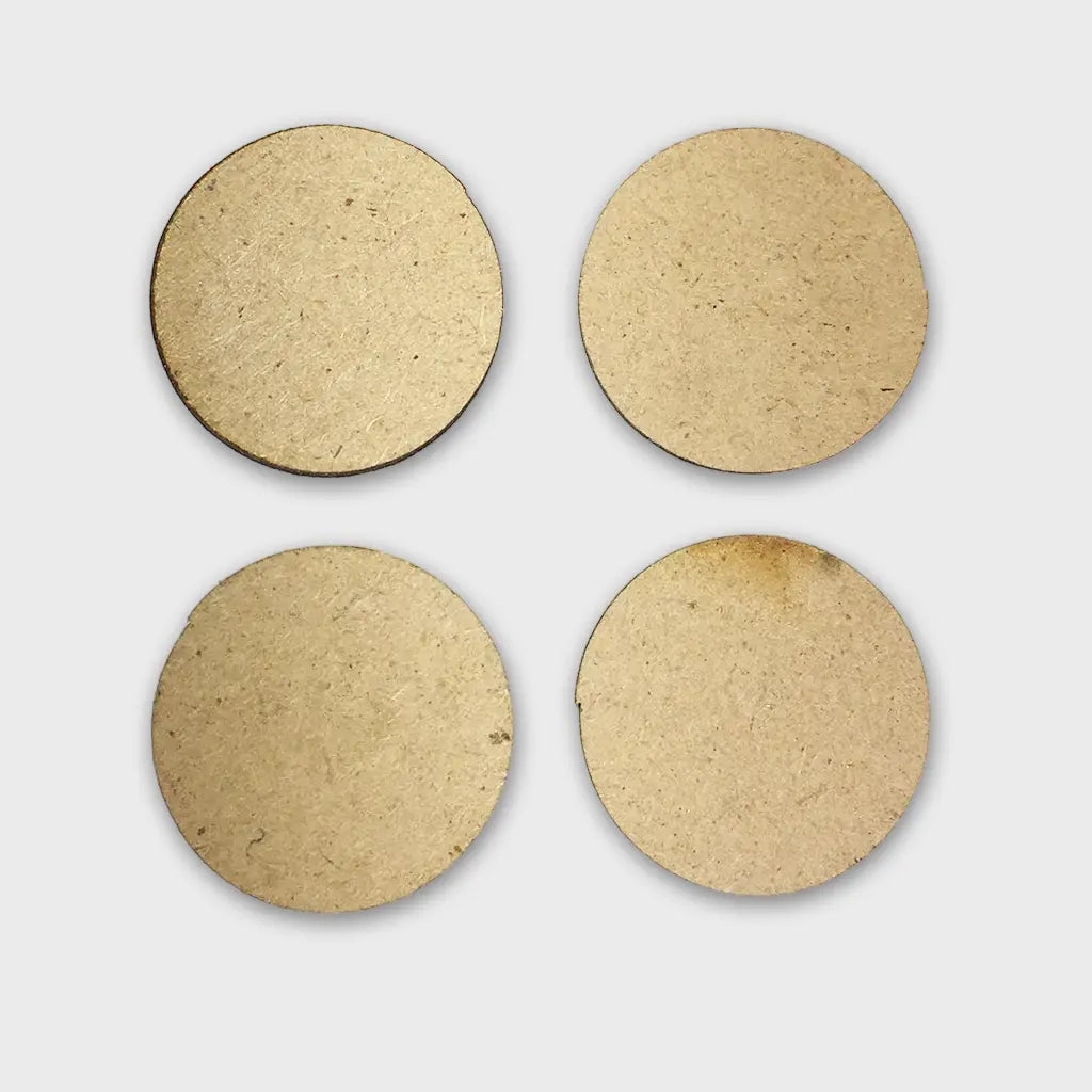 MDF Board Jewelry Making Round Shape 5Pcs