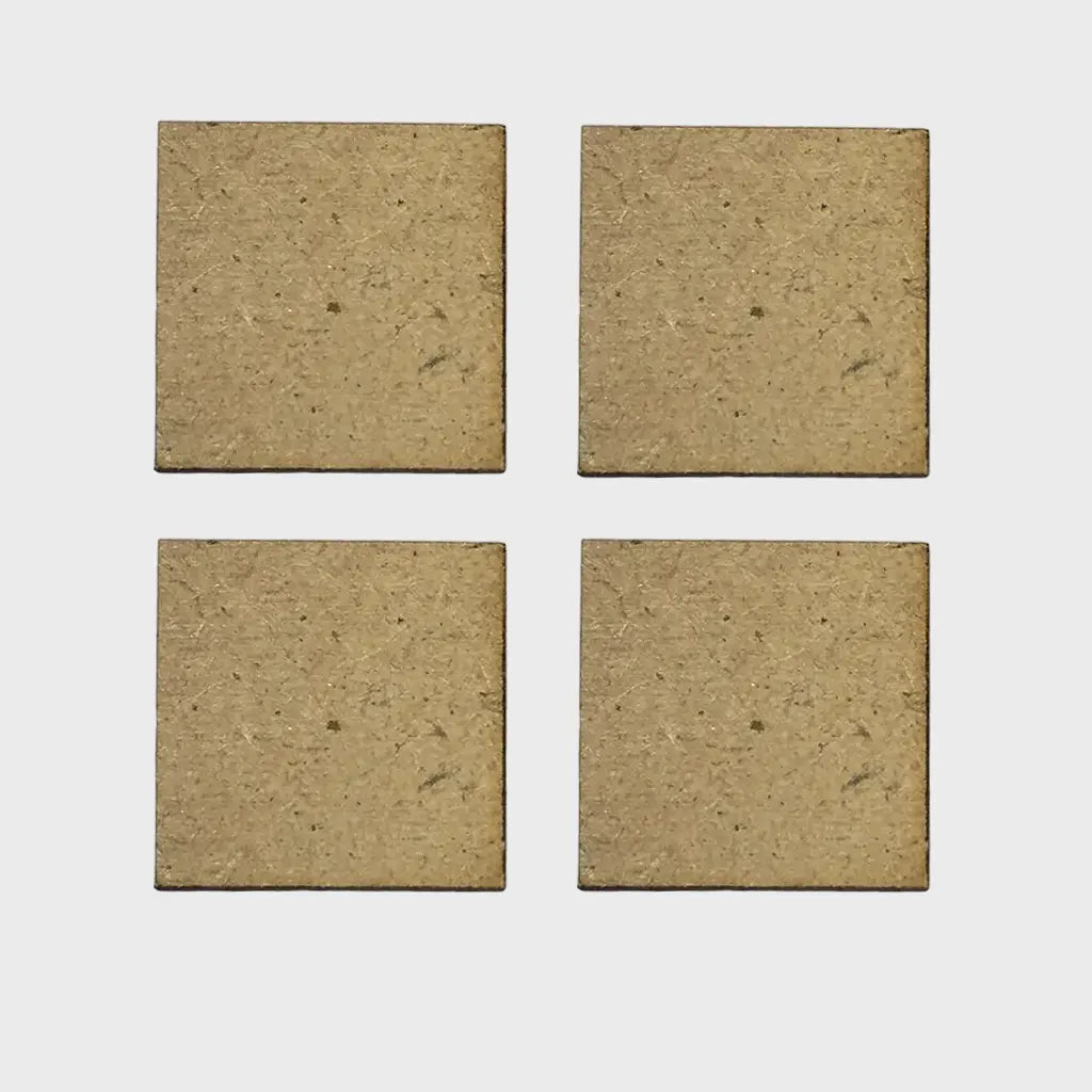 MDF Board Jewelry Making Square Shape 5Pcs