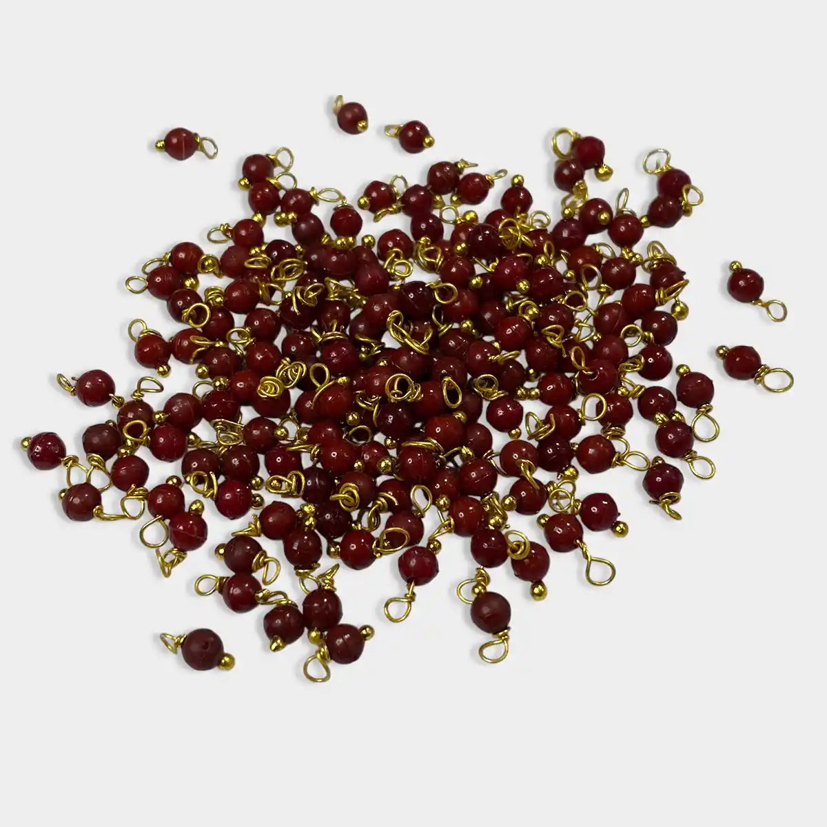 Maroon Color Pearl Loreal Beads 4mm (10grams)