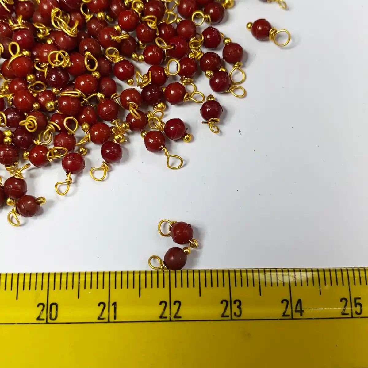 Maroon Color Pearl Loreal Beads 4mm (10grams)
