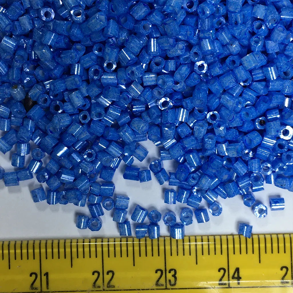 Matt Finish Cut Beads or Cutdana-2mm Sky Blue Color (25 grams)