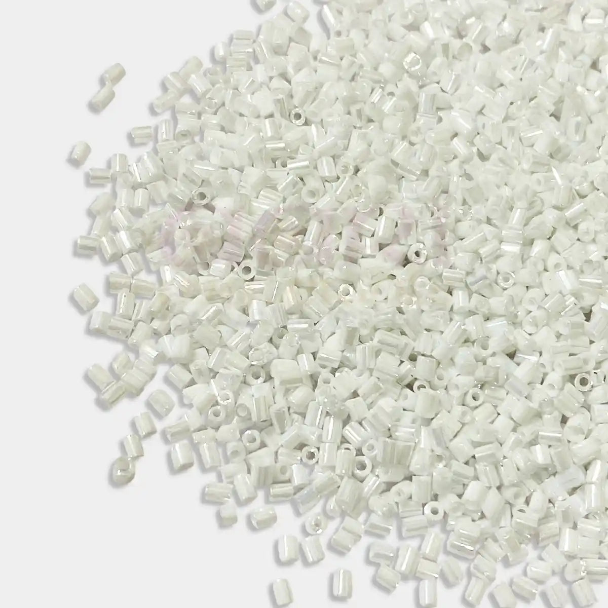 Matt Finish Cut Beads or Cutdana 2mm White Color (25grams)