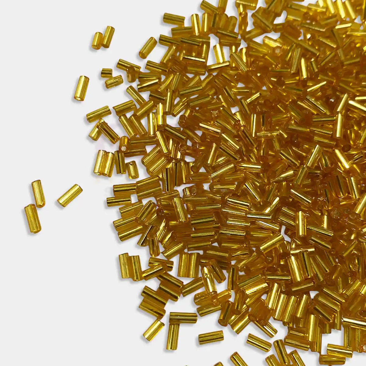 Cut Beads or Tube Beads (4mm) Yellow Gold Color (25grams)
