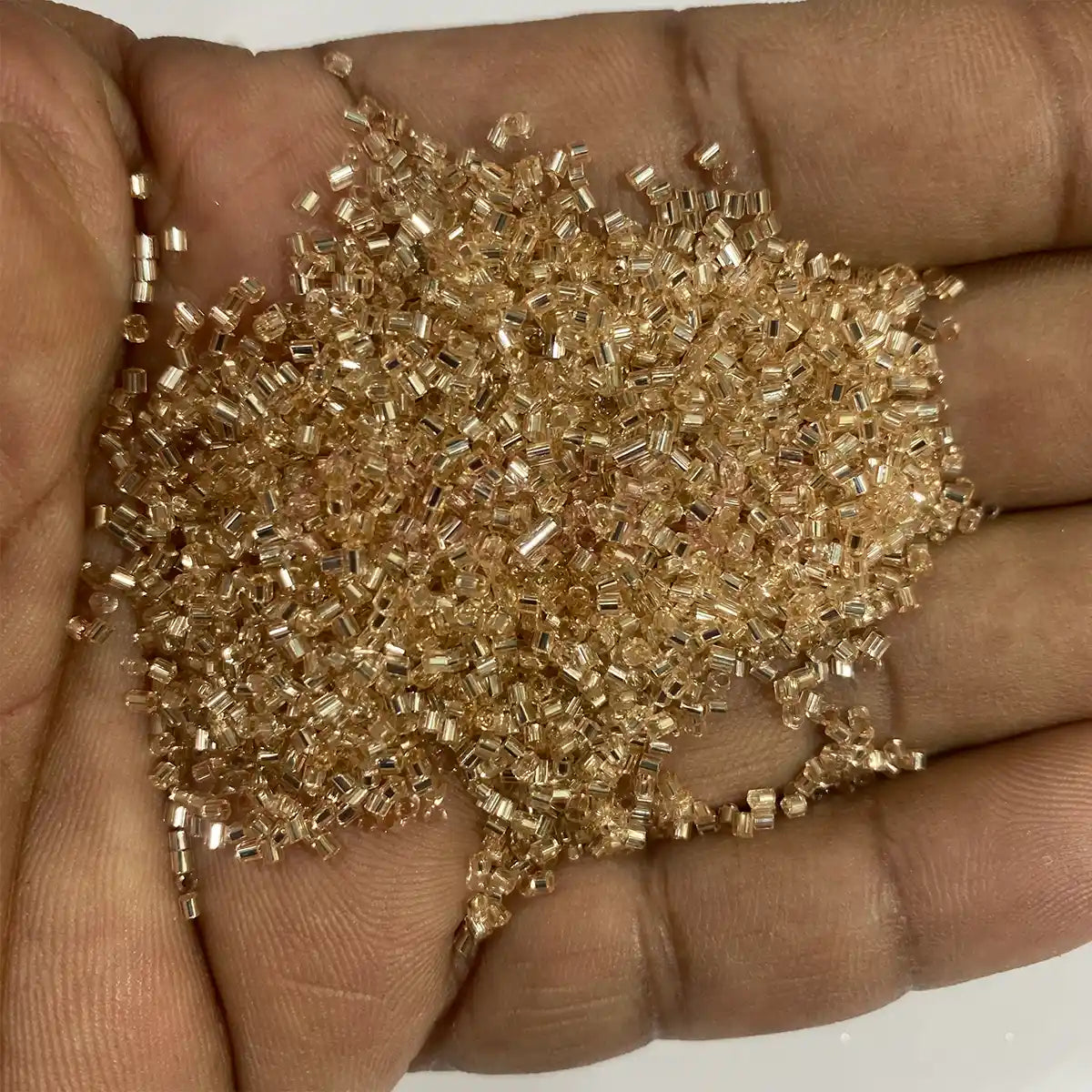 Micro Size 15-0(1.5mm) Cut Beads or Cutdana Copper Shade Color - 25grams (Small Size)
