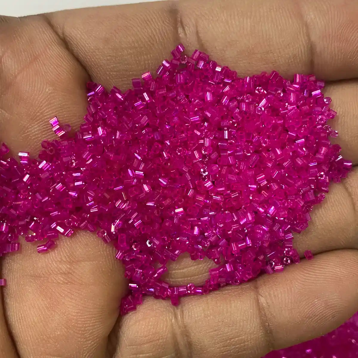 Micro Size 15-0(1.5mm) Cut Beads or Cutdana Rose Color - 25grams (Small Size)