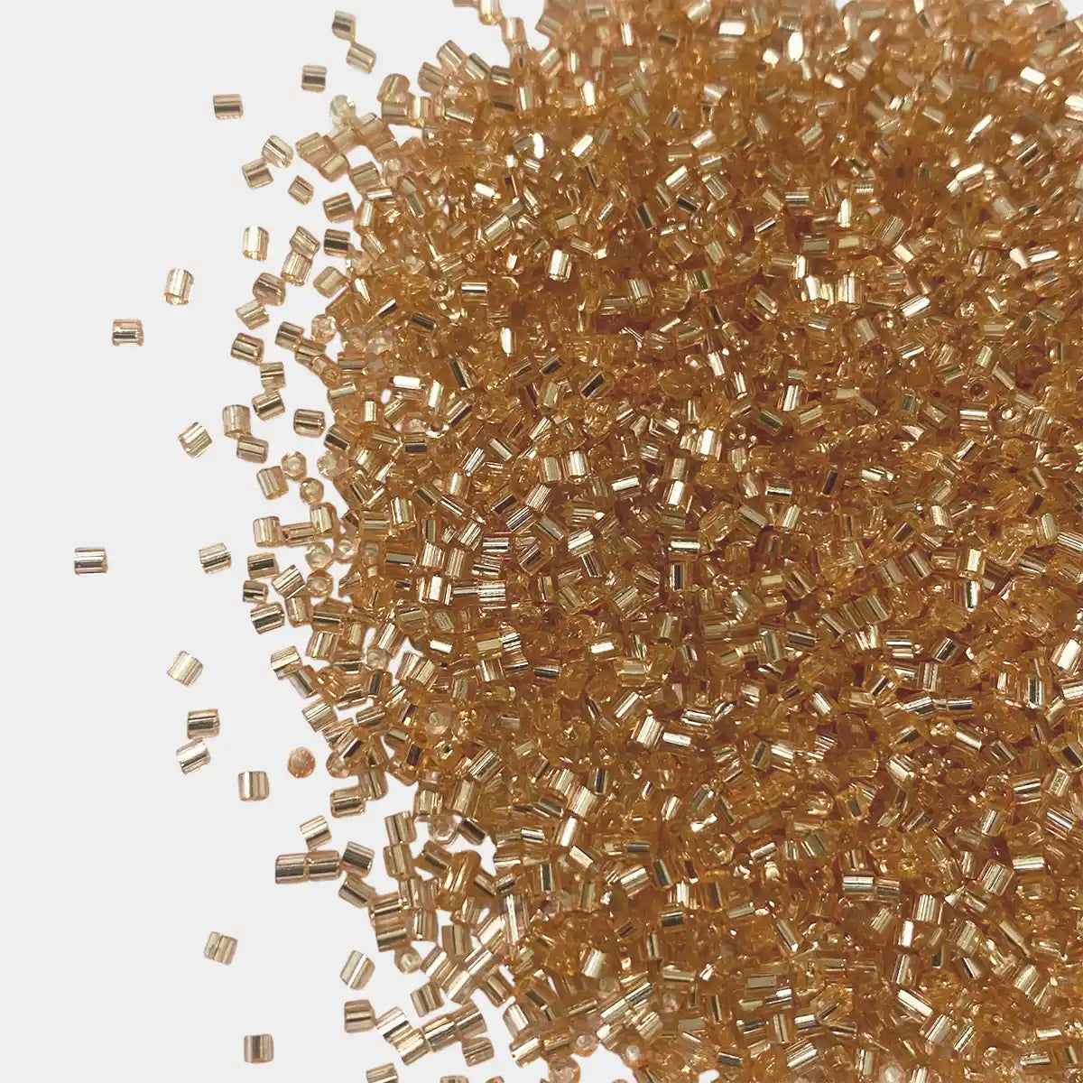Micro Size 15-0(1.5mm) Cut Beads or Cutdana Light Orange Color - 25grams (Small Size)