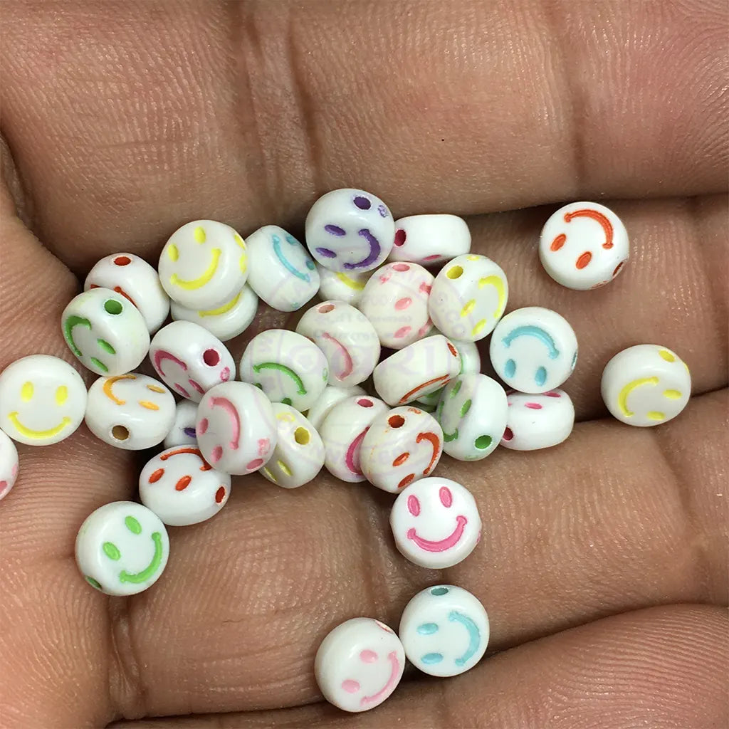 Mix Smiley Beads For Making DIY Accessories (10grams)