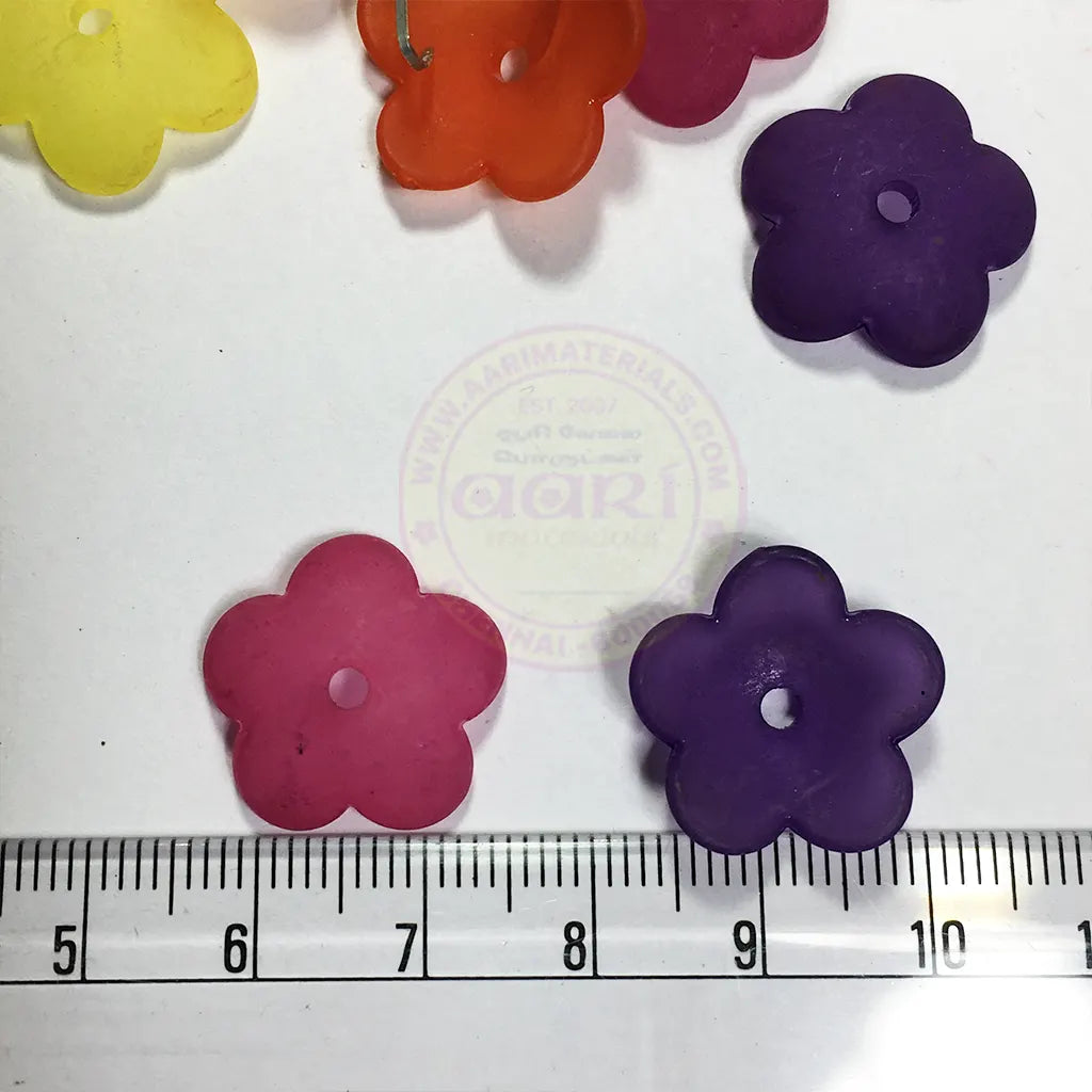 Mixed Color Clear Flower Cup Shape Brooch Material or Charms (10grams)