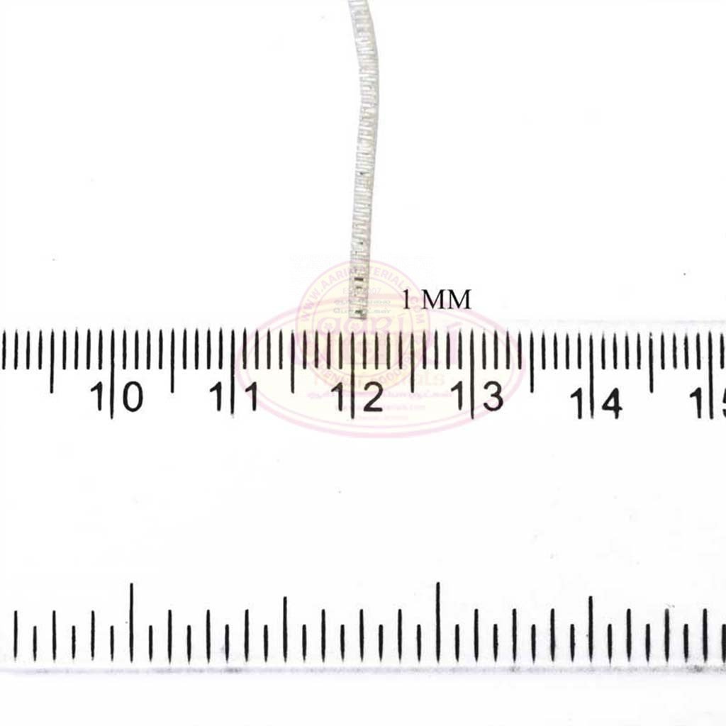 Nakshi Metallic Wire Shining Spring Zardoshi 1mm Color Silver  (15grams)