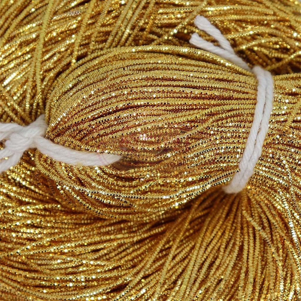 Nakshi Metallic Wire for Aari work Shining Spring Zardoshi 1mm Color Gold (15grams)