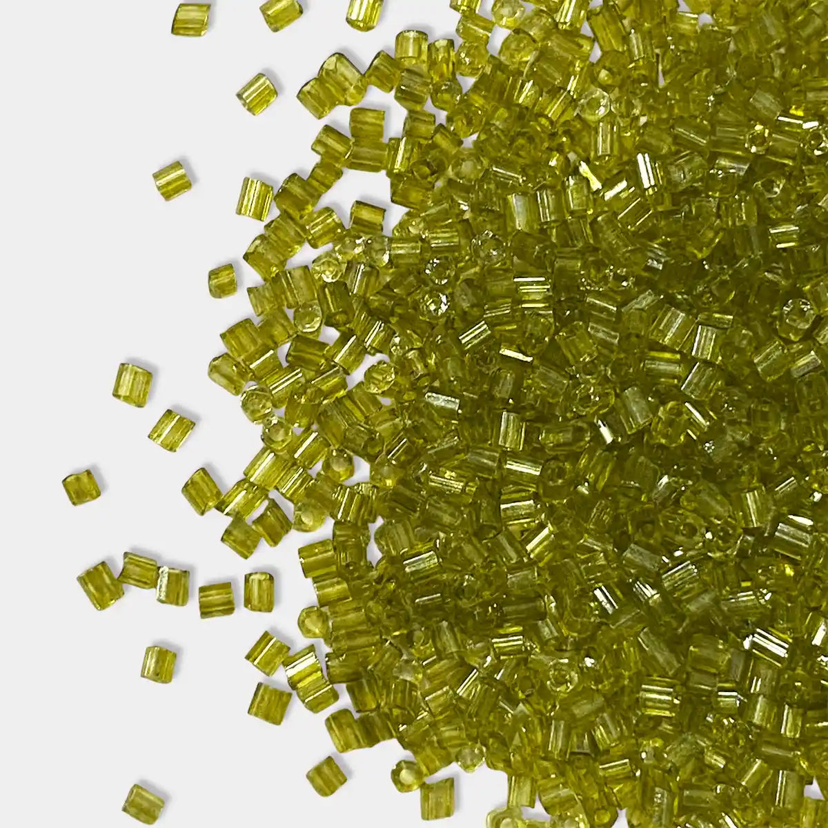Cut Beads or Cutdana Beads (11/0-2.0mm) Olive GreenColor (25grams)