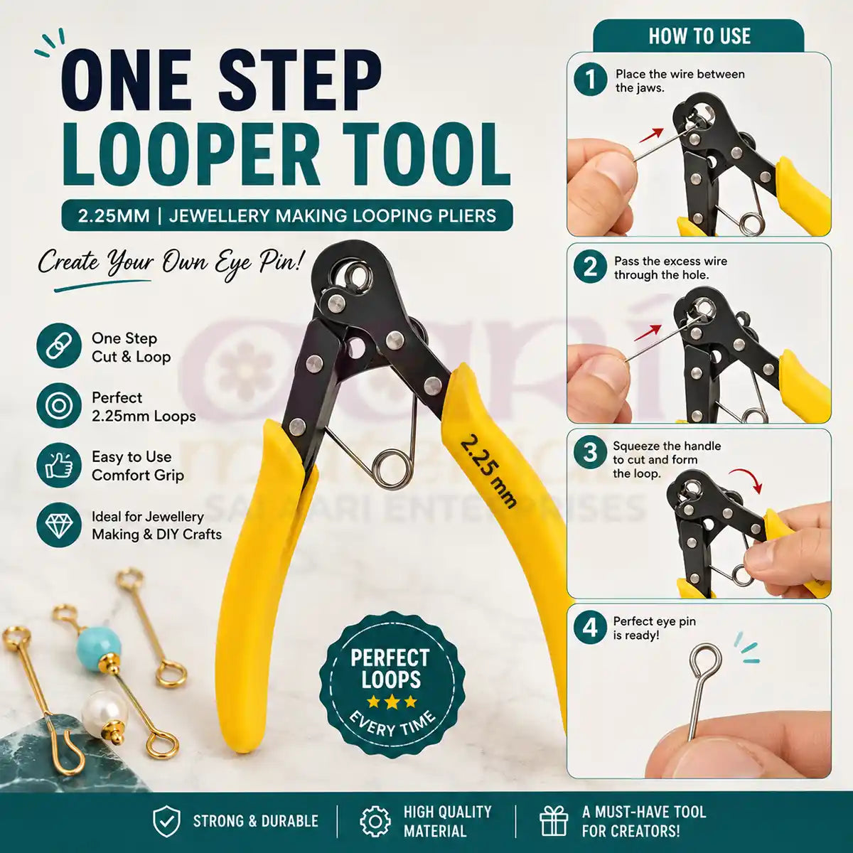 One Step Looper Tool 2.25mm | Jewellery Making Looping Pliers - Pack of 1