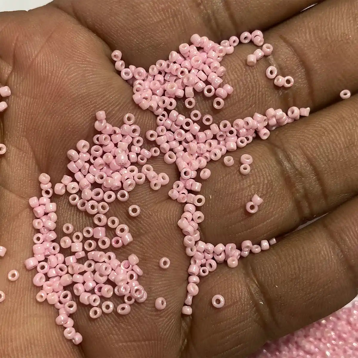 Opaque Seed Beads in Baby Pink Color 2mm (25grams)