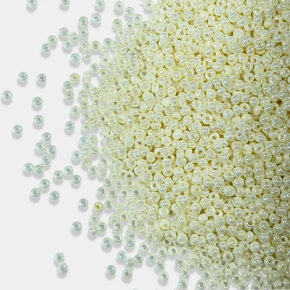 Opaque Seed Beads in Half White Color 2mm (25grams)
