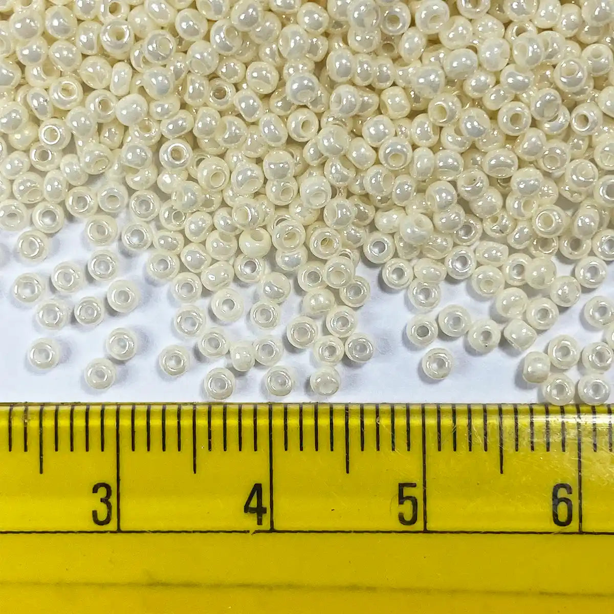 Opaque Seed Beads in Half White Color 2mm (25grams)